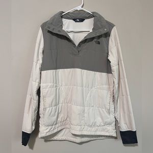The North Face | Quilted Mountain Sweatshirt Pullover in Ivory/Gray - Medium